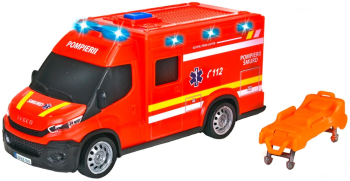 Masina ambulanta Dickie Toys Iveco Daily Ambulance 1:32 18 cm rosu