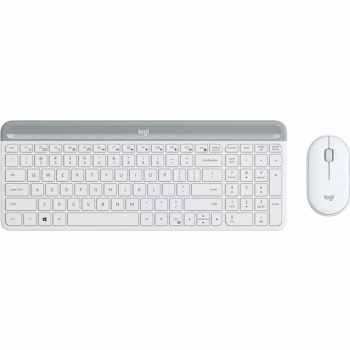 Mouse cu tastatura fara fir Logitech MK470 Alb 