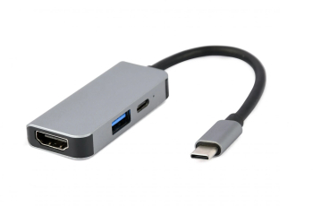 Stand notebook Gembird USB Type C Gri 