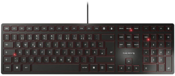 Tastatura subtire USB Cherry Negru Germana 