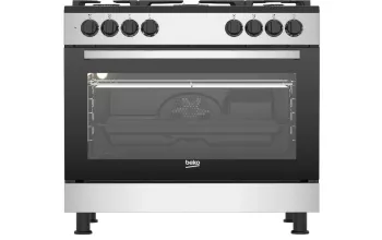 Aragaz electric / gaz Beko FSM62530DXMS, 4 arzatoare gaz, cuptor ...
