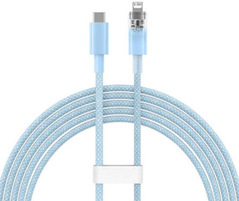 Cablu de incarcare rapida USB-c la seria Lightning Explorer 2m 20w culoarea albastru 