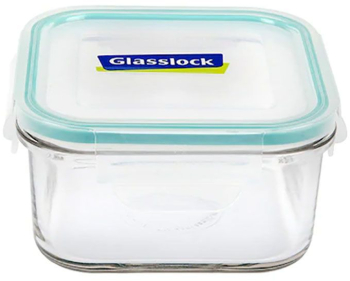 Cutie Glasslock patrata din sticla cu capac plastic 480 ml 