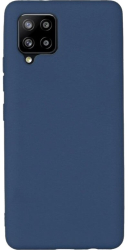 Husa de protectie Lemontti Silicon Silky Compatibila cu Samsung Galaxy A42 5G Albastru Inchis 