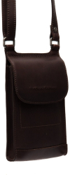 Geanta pentru telefon The Chesterfield Brand piele naturala Nebra Maro inchis 
