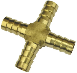Ramificatie tip + din alama pentru furtun 8mm MA0135.77 