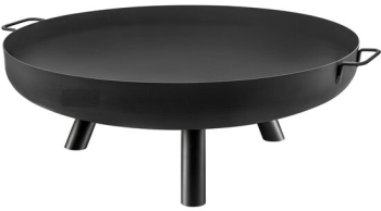 Vatra foc pentru terasa camping Otel Carbon Diametru 770 mm Negru Inaltime 28 cm 