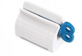 Dispenser tuburi cosmetice si pasta de dinti plastic 5 5 x 4 cm alb 