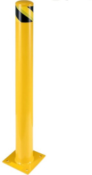 Stalp de siguranta delimitare avertizare Otel Galben / Negru Inaltime 122 cm 