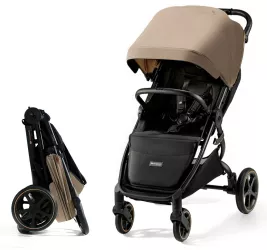 CĂRUCIOR SPORT ULTRA COMPACT Kinderkraft MITZY 0-22 KG LINEN BEIGE