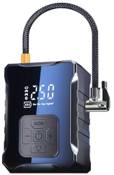 Pompa aer Electrica Portabila SF007 Baterie 3600mAh Afisaj digital LCD Incarcare USB Incarcare masina Lanterna LED Auto Biciclete Min