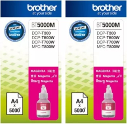 Set Flacon cerneala Brother Original 2x BT5000M Magenta 10000 pagini 