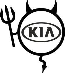 Sticker auto IMAGE Dracusor KIA negru 19 x 21 cm 