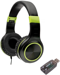 Casti Spacer On-Ear SPHS-PEARL-GR-USB Black-Green 