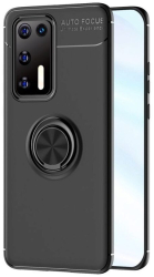 Husa Lemontti Metal Ring Holder pentru Huawei P40 Negru 