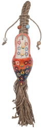 Decor de perete model papuc ceramic cu snur l50xl10 cm EHA - Portocaliu