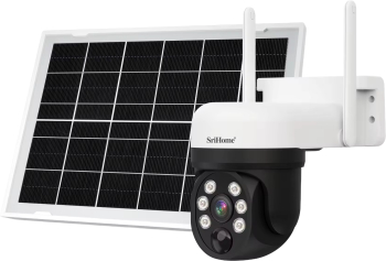 Camera de Supravegere SriHome DH006 cu Panou Solar 4MP Wi-Fi 2.4 Ghz Rezolutie 2K Detectare Umana Baterie 4000 mAh Night Vision 