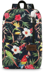 Rucsac pentru femei Zagatto Rio Multicolor Imprimeu floral 40x32x13 cm Impermeabil Permite format A4 Ideal pentru plimbari urbane me 