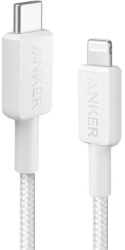 Cablu alimentare si date Anker USB Type-C (T) la Lightning (T) 0.9m rata transfer 480 Mbps invelis nylon braided alb 