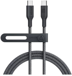 Cablu alimentare si date Anker USB Type-C (T) la USB Type-C (T) 1.8m 140W invelis nylon bio negru 