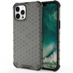 Husa Lemontti Honeycomb compatibila cu iPhone 12 Pro Max Grey 