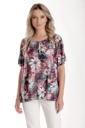 Bluza Dama Ampla cu Imprimeu Floral Multicolor XL 
