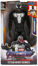 Figurina Venom cu lumina si sunet Titan Hero 30 cm negru 4 ani 
