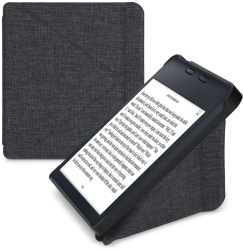 Husa pentru Kobo Libra 2 Textil Gri kwmobile 56582.19 
