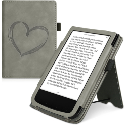 Husa pentru PocketBook Touch Lux 5 / Touch Lux 4 / Touch HD 3 Piele ecologica Gri kwmobile 54817.04 
