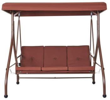 Leagan pentru gradina 3 locuri Rabatabil Maro Otel panza Oxford 1850× 1170× 1770 mm max 340 kg Perne detasabile