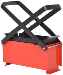 Presa pentru Bricheti din Hartie din Otel 34x14x14 cm Culoare Negru si Rosu 