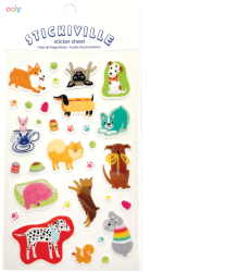 Abtibilduri vinil transparent Stickiville Quirky Dogs 