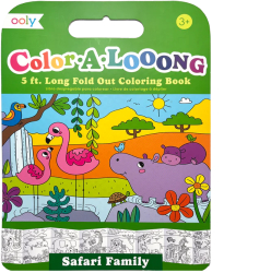 Album de colorat cu lungime 1 5 m - fata-verso Color-A-Looong - Expeditie Safari 