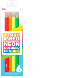 Creioane Colorate Neon Jumbo Brights - set de 6 