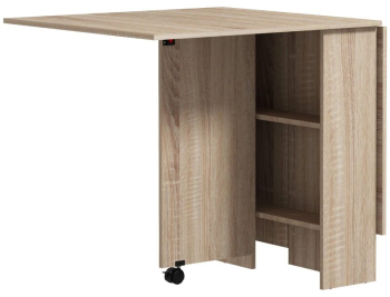Masa pentru sufragerie/living pe roti extensibila pal maro natur 23-140x75x74 cm 