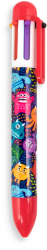 Pix multicolor cu 6 culori si mecanism retractabil Monstruleti 