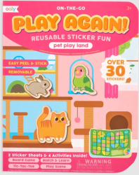 Set planse si jocuri cu abtibilduri repozitionabile - Animale prietenoase 