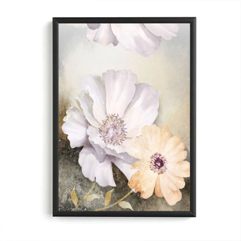 Tablou abstract model Geometric Floral - 05 Alba 50 x 70 cm 