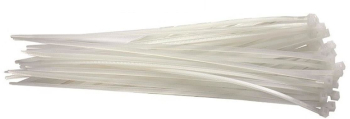 Coliere fasete plastic albe 2.5x150 mm set 100 buc Beorol 