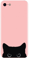 Husa din silicon compatibila cu Apple iPhone SE 2 2020 - model Black Cat 