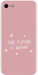 Husa din silicon compatibila cu Apple iPhone SE 2 2020 - model The Future Is Bright 