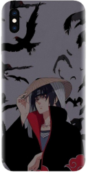 Husa din silicon compatibila cu Apple iPhone XS Max - model Anime Itachi Uchiha 