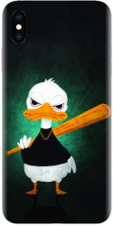 Husa din silicon compatibila cu Apple iPhone XS Max - model Duck With A Bat