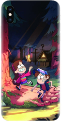 Husa din silicon compatibila cu Apple iPhone XS Max - model Gravity Falls 