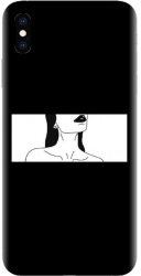 Husa din silicon compatibila cu Apple iPhone XS Max - model Line Art Buze Negre
