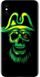 Husa din silicon compatibila cu Apple iPhone XS Max - model Pirate Skull