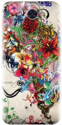 Husa din silicon compatibila cu Huawei Y7 2017 - model Abstract Flowers 