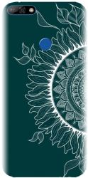 Husa din silicon compatibila cu Huawei Y7 2018 - model Green Mandala 