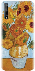 Husa din silicon compatibila cu Huawei Y8p - model Sunflowers 2 