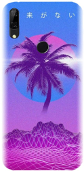 Husa din silicon compatibila cu Huawei Y9 Prime 2019 - model Vaporwave Palm 